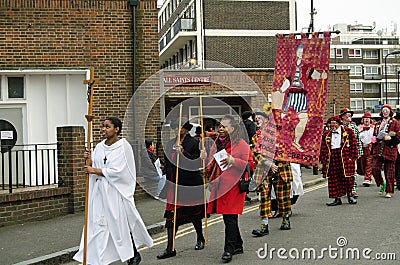 Clown Annual Church Service, Hackney, London Editorial Stock Photo