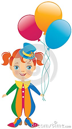 Clown baby Vector Illustration