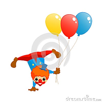 Clown and balloons Stock Photo