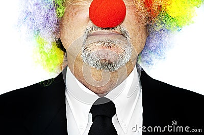 Clown in business suit Stock Photo