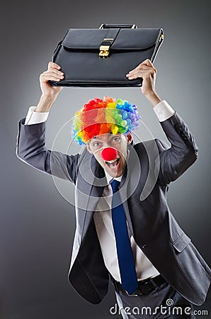 Clown businessman - funny business concept Stock Photo