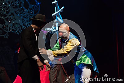 Clown courtesy-Acrobatic showBaixi Dream Night Editorial Stock Photo