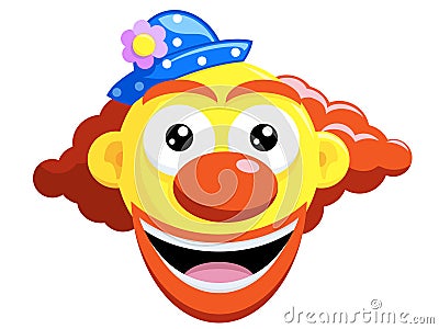 Clown Face Vector Illustration