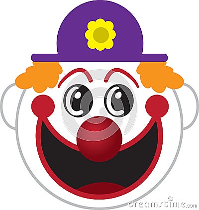 Clown Face Vector Illustration