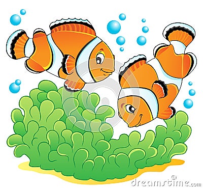 Clown fish theme image 1 Vector Illustration