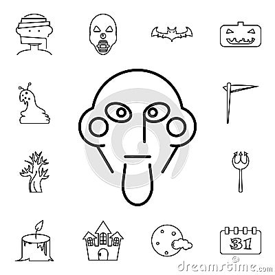Clown halloween mask icon. Detailed set of halloween icons. Premium quality graphic design. One of the collection icons for Stock Photo