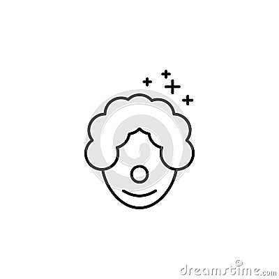 clown icon. Element of new year oarty outline icon. Thin line icon for website design and development, app development. Premium Stock Photo