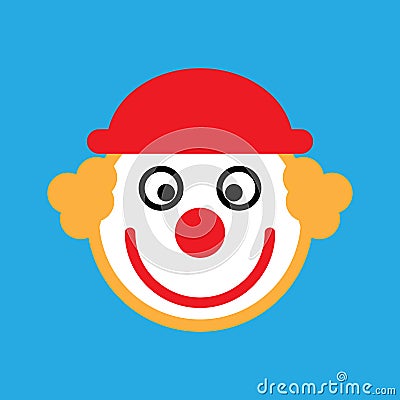 Clown jester icon, joker face vector Vector Illustration