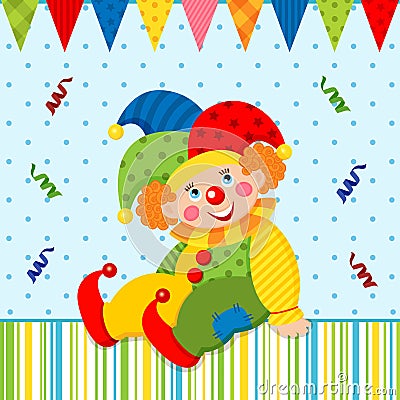 Clown joker vector Vector Illustration