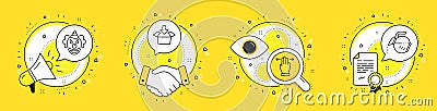 Clown, Multitasking gesture and Get box icons set. Coffee pot sign. Funny performance, Swipe, Send package. Vector Vector Illustration