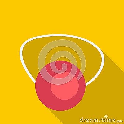 Clown nose icon, flat style Vector Illustration