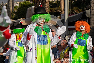 Clown among other clowns Editorial Stock Photo