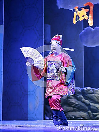 Clown playing the ancient chinese officer Editorial Stock Photo