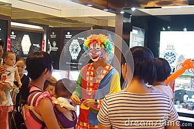 Clown promotions Editorial Stock Photo