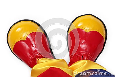 Clown shoes Stock Photo