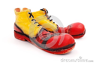 Clown shoes Stock Photo