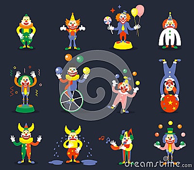 Clown vector characters Vector Illustration