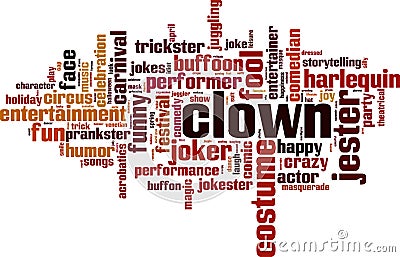 Clown word cloud Vector Illustration