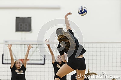 CLU Women's College Volleyball practice session Editorial Stock Photo