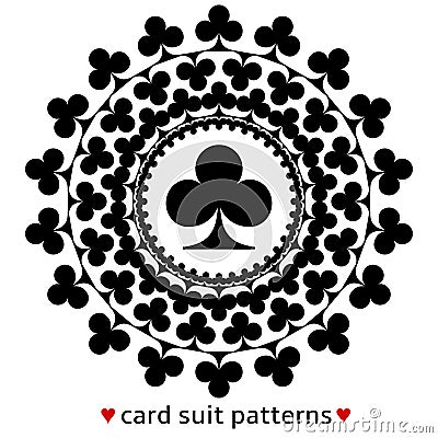 Club card suit pattern Vector Illustration