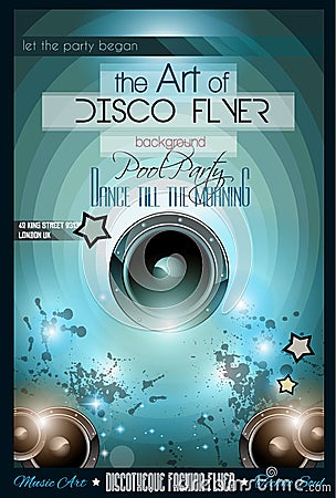 Club Disco Flyer Set with DJs and Colorful backgrounds Vector Illustration