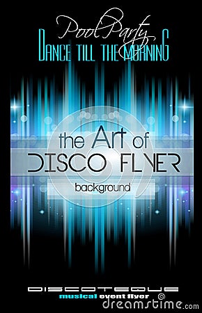 Club Disco Flyer Set with Music Elements and space for text Vector Illustration