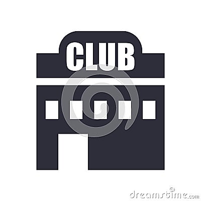 Club icon vector sign and symbol isolated on white background, Club logo concept Stock Photo