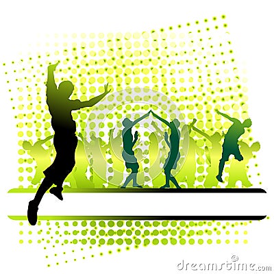 Club life, people dance Vector Illustration