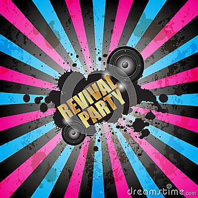 Club party flayer for music event or poster. Vector Illustration