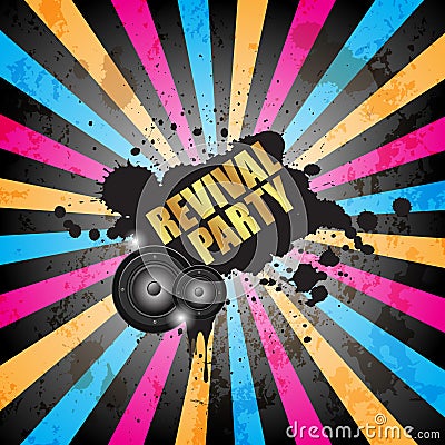 Club party flayer for music event or poster. Vector Illustration