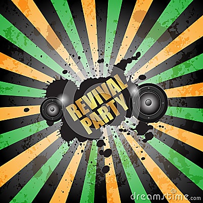 Club party flayer for music event or poster. Vector Illustration