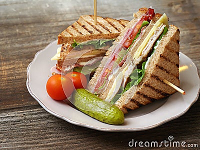 Club sandwich Stock Photo