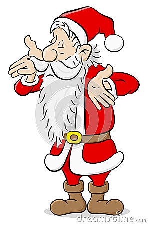 Clueless santa claus cartoon Vector Illustration