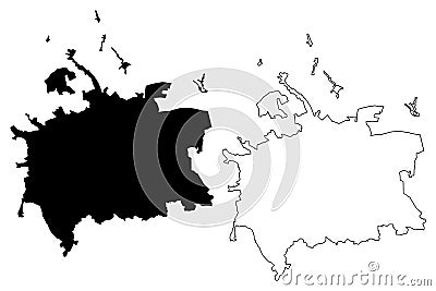 Cluj-Napoca City Republic of Romania map vector illustration, scribble sketch City of Cluj Napoca map Vector Illustration