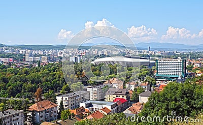 Cluj-Napoca, panoramic view over the city Editorial Stock Photo