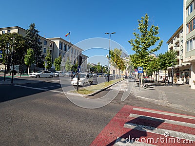 Lucian Blaga Square, Cluj-Napoca, Romania Editorial Stock Photo