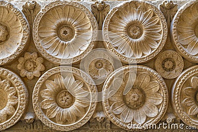Interior decoration detail of the famous Cluny abbey, France Editorial Stock Photo