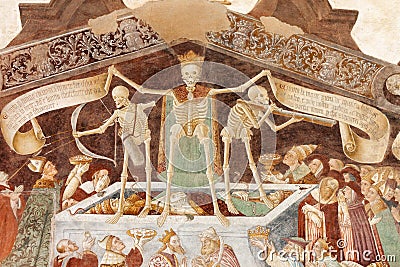 Clusone, Fresco, Dance of the Death Stock Photo