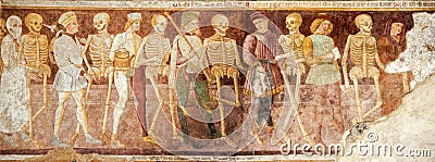 Clusone, Fresco, Dance of the Death Stock Photo