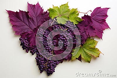 a cluster of grapes forming a natural map of a continent Stock Photo