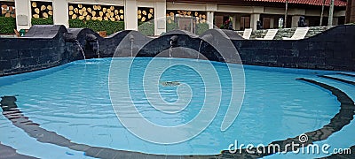 Cluster Prima Condominium Graha Family Surabaya kid swimming pool luxurious design daytime sunny water Editorial Stock Photo