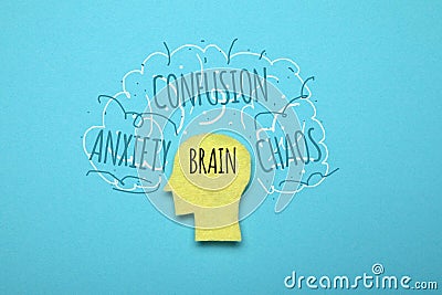 Clutter and chaos in mind, anxiety stress concept Stock Photo