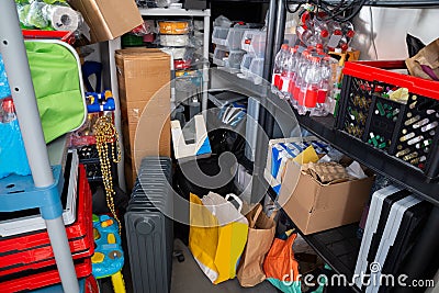 Cluttered Storage Room Stock Photo