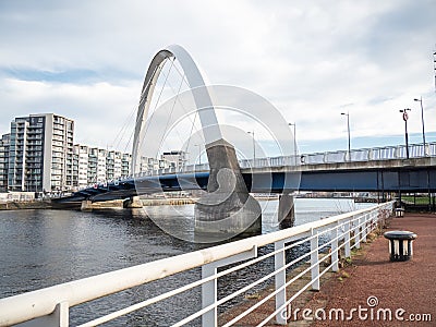 Clyde Arc bridge, Glasgow Editorial Stock Photo