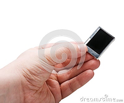 CMOS sensor in the hand Stock Photo