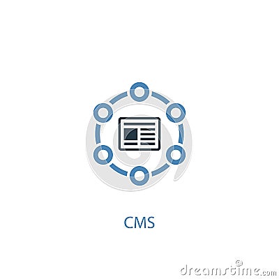 CMS concept 2 colored icon. Simple Vector Illustration