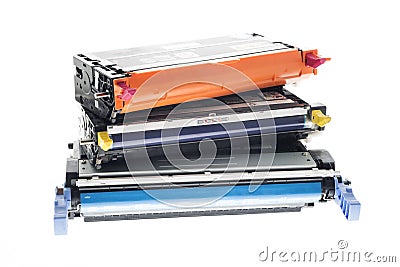 CMY color printing toners Stock Photo