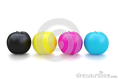 CMYK Apple fruit Stock Photo