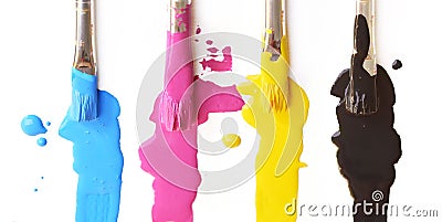 CMYK brushes Stock Photo