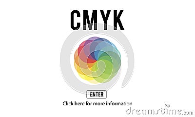 CMYK Color Emblem Symbol Concept Stock Photo